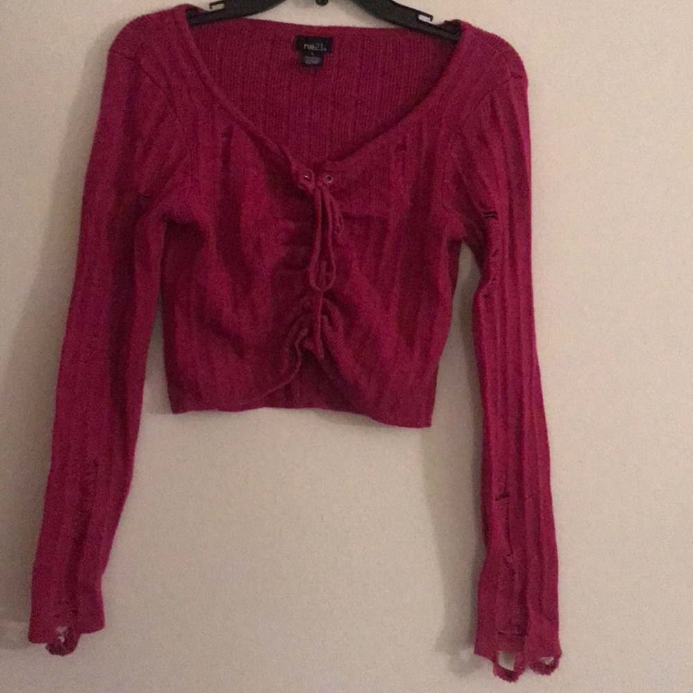 Long sleeve crop top